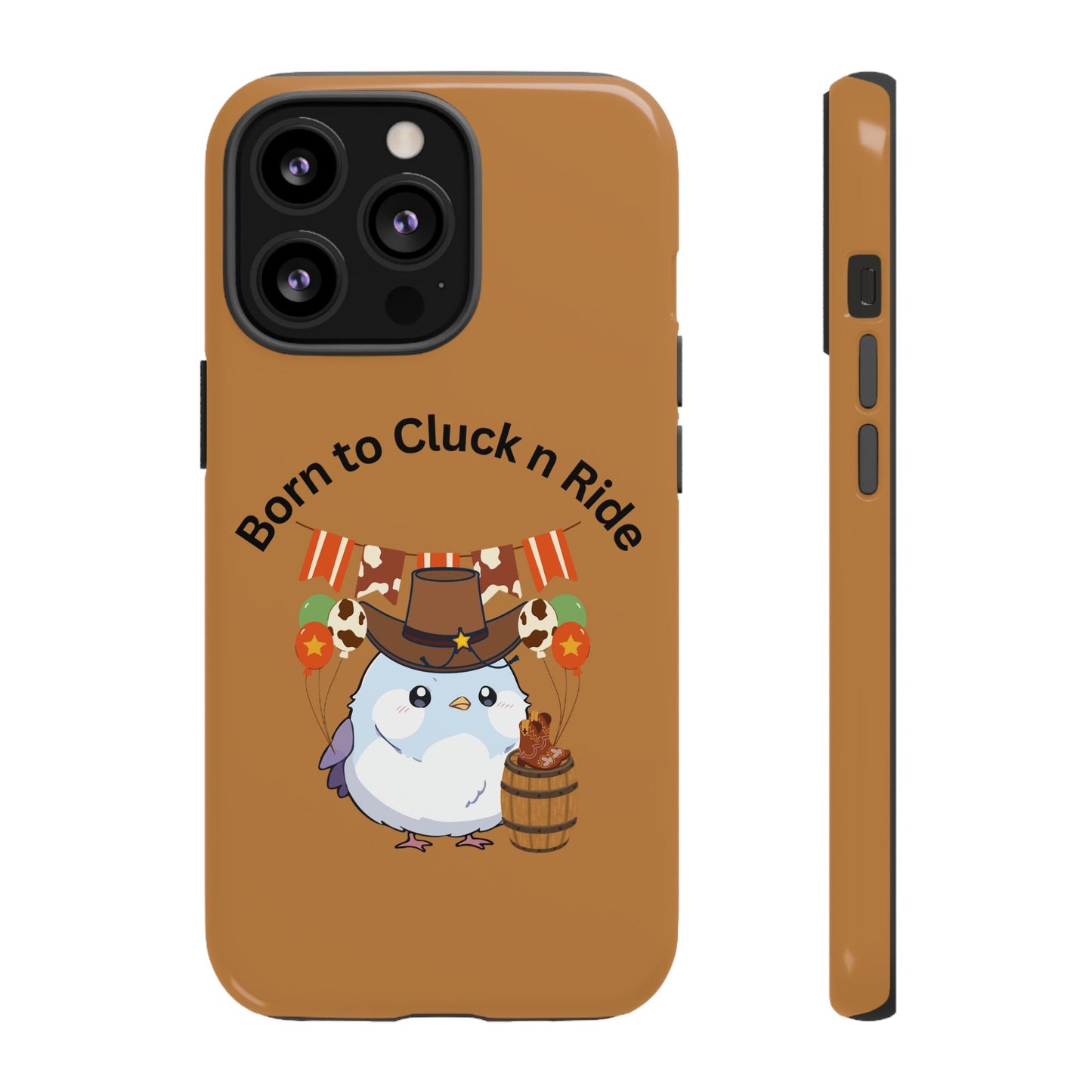 Phone Cases - Born to Cluck n Ride Cowboy Chicken Design