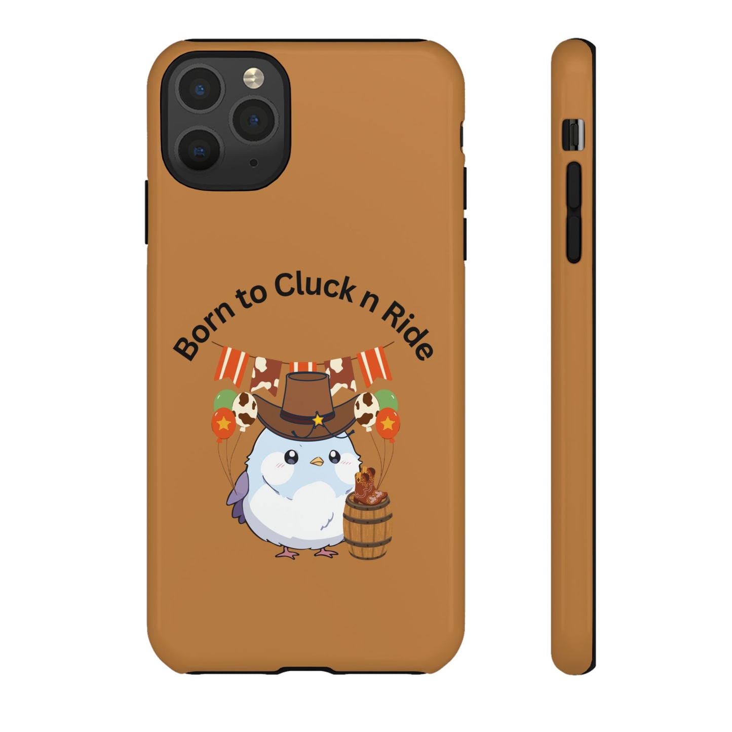 Phone Cases - Born to Cluck n Ride Cowboy Chicken Design