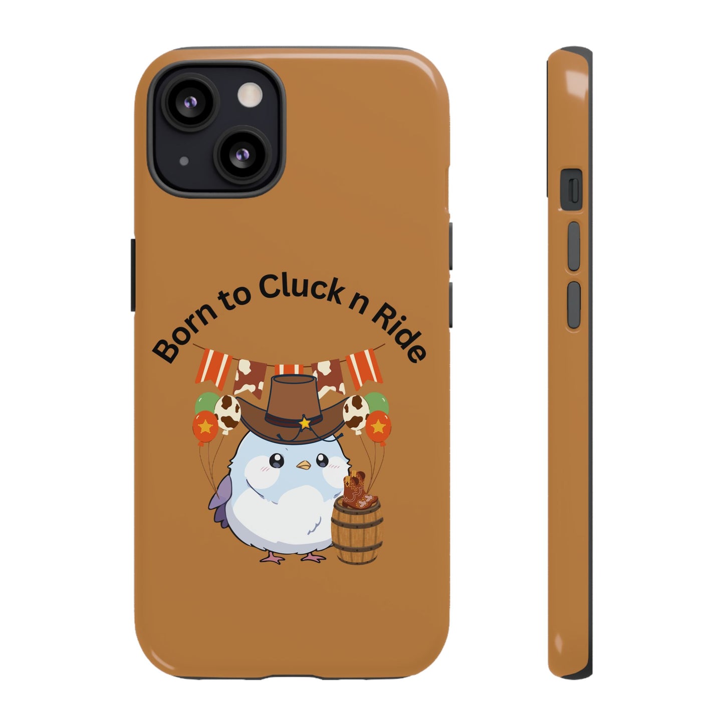 Phone Cases - Born to Cluck n Ride Cowboy Chicken Design
