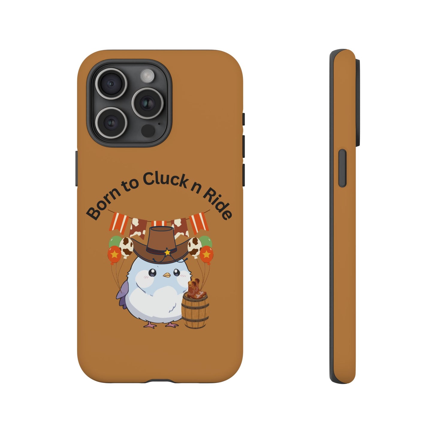 Phone Cases - Born to Cluck n Ride Cowboy Chicken Design