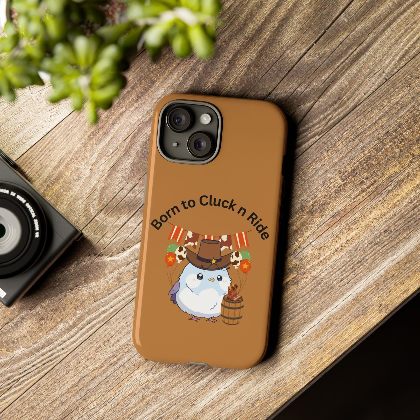 Phone Cases - Born to Cluck n Ride Cowboy Chicken Design