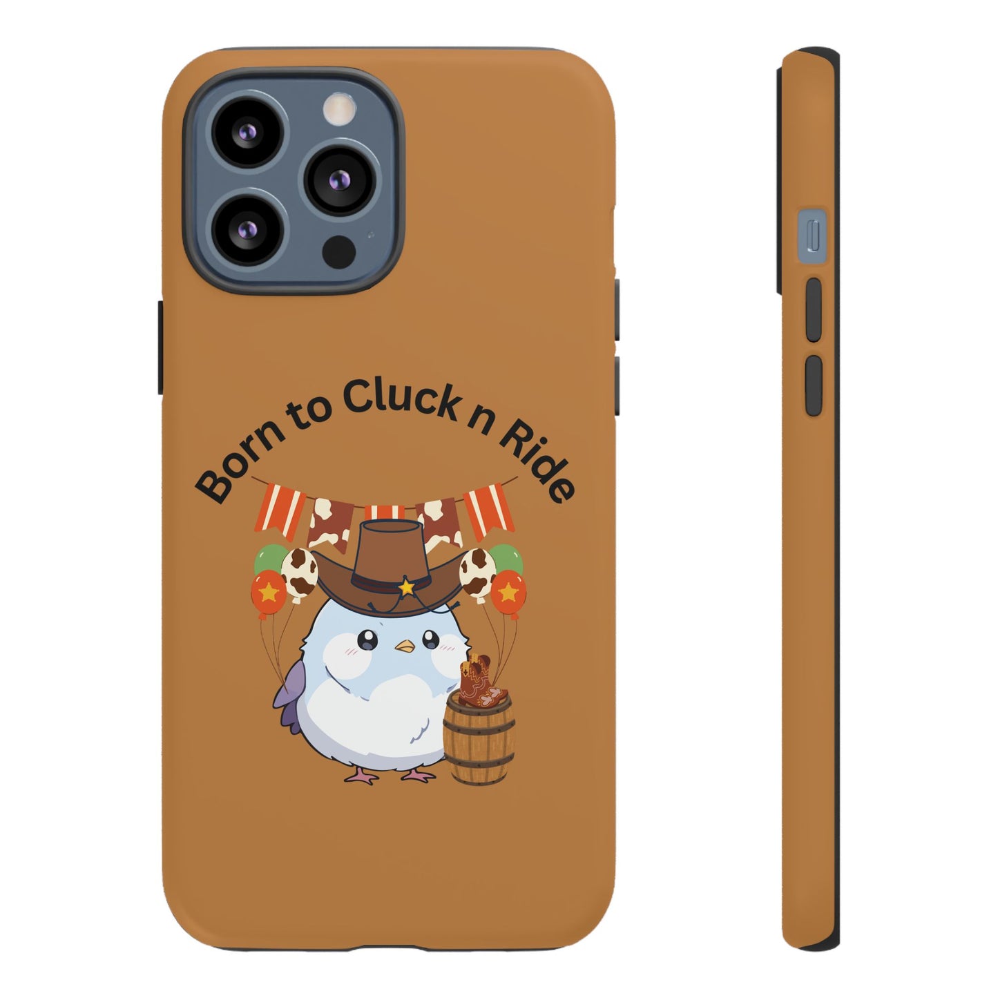 Phone Cases - Born to Cluck n Ride Cowboy Chicken Design