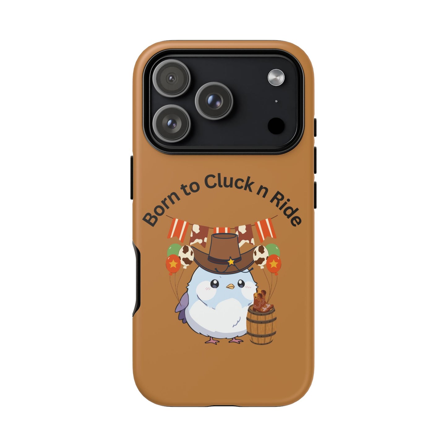 Phone Cases - Born to Cluck n Ride Cowboy Chicken Design