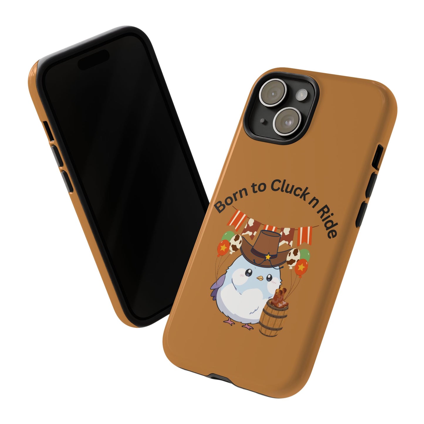Phone Cases - Born to Cluck n Ride Cowboy Chicken Design