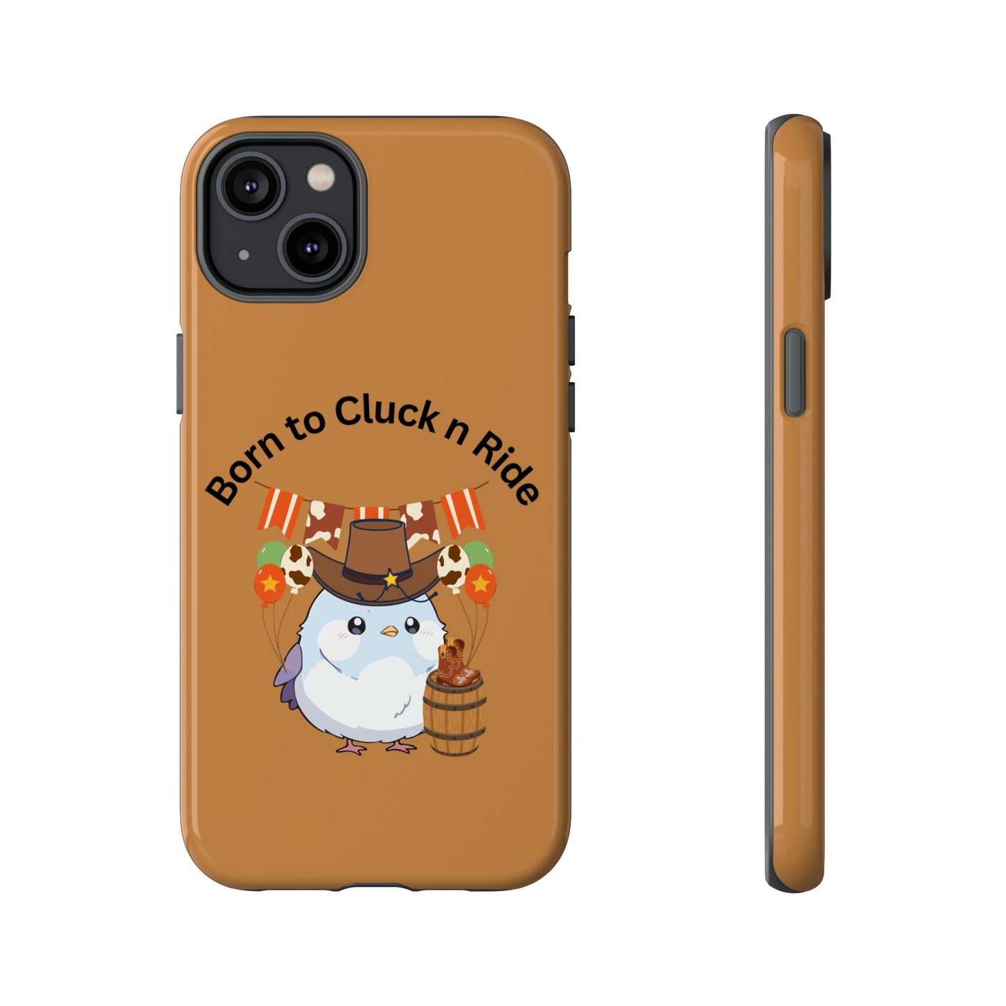 Phone Cases - Born to Cluck n Ride Cowboy Chicken Design