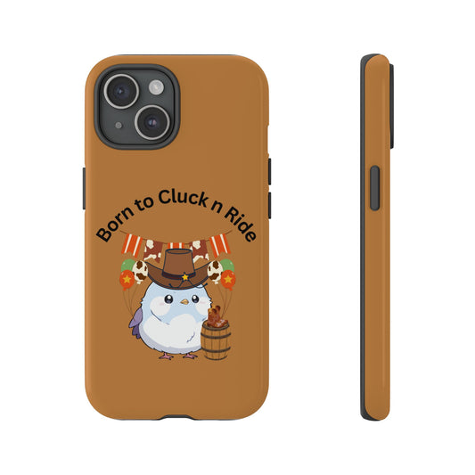 Phone Cases - Born to Cluck n Ride Cowboy Chicken Design