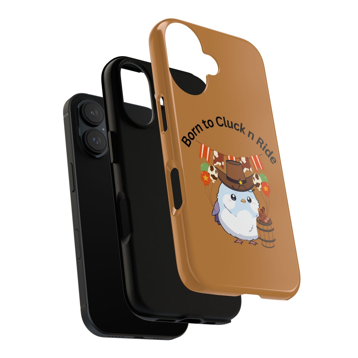 Phone Cases - Born to Cluck n Ride Cowboy Chicken Design