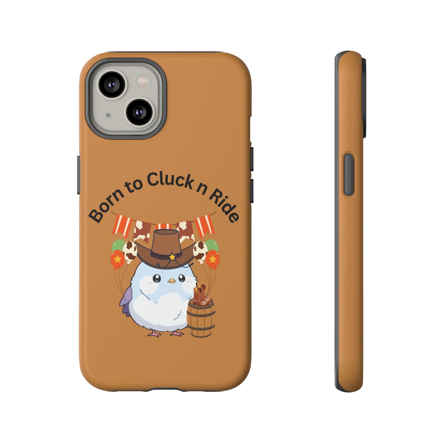 Phone Cases - Born to Cluck n Ride Cowboy Chicken Design