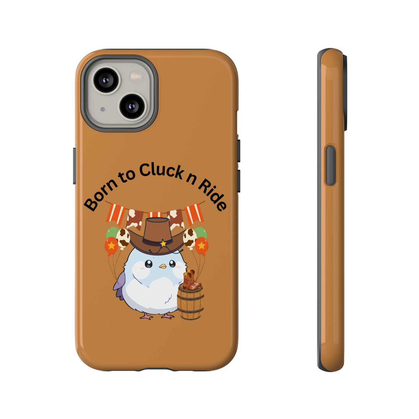 Phone Cases - Born to Cluck n Ride Cowboy Chicken Design
