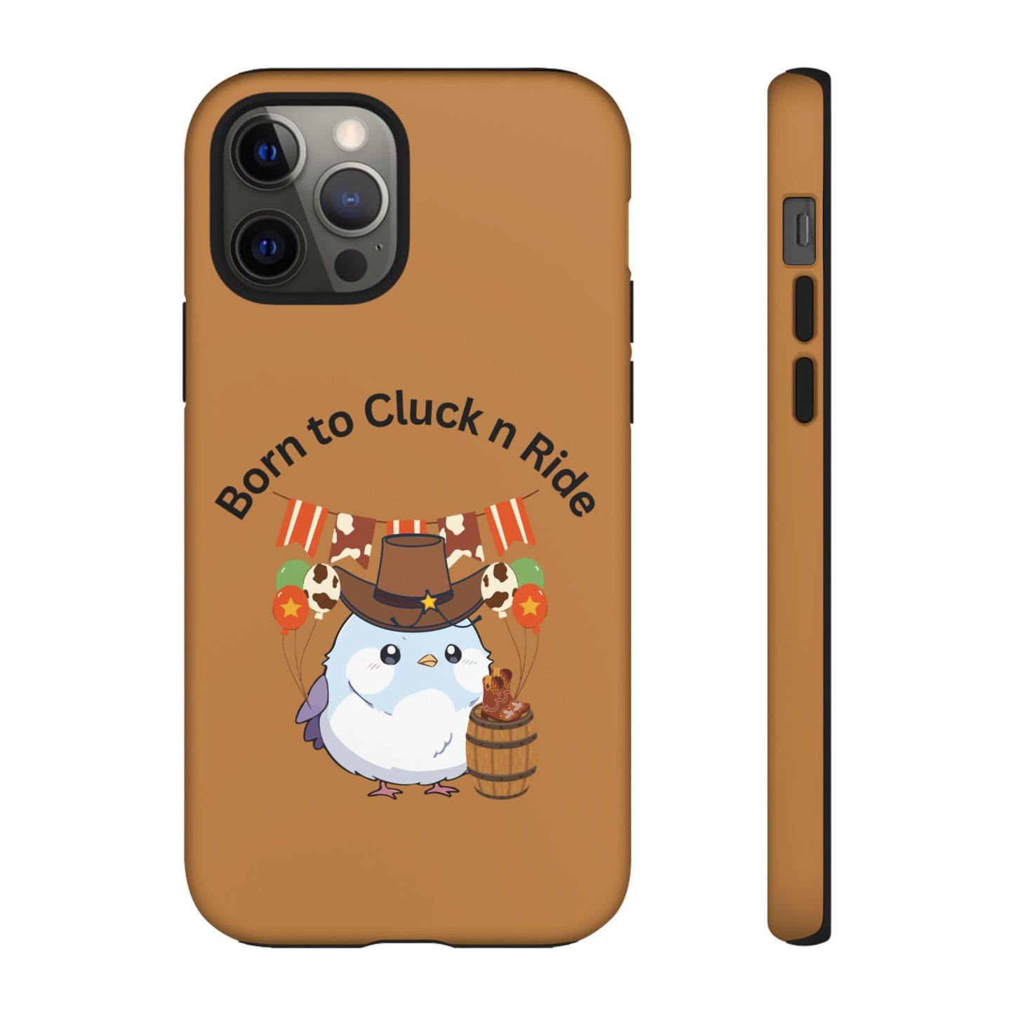 Phone Cases - Born to Cluck n Ride Cowboy Chicken Design