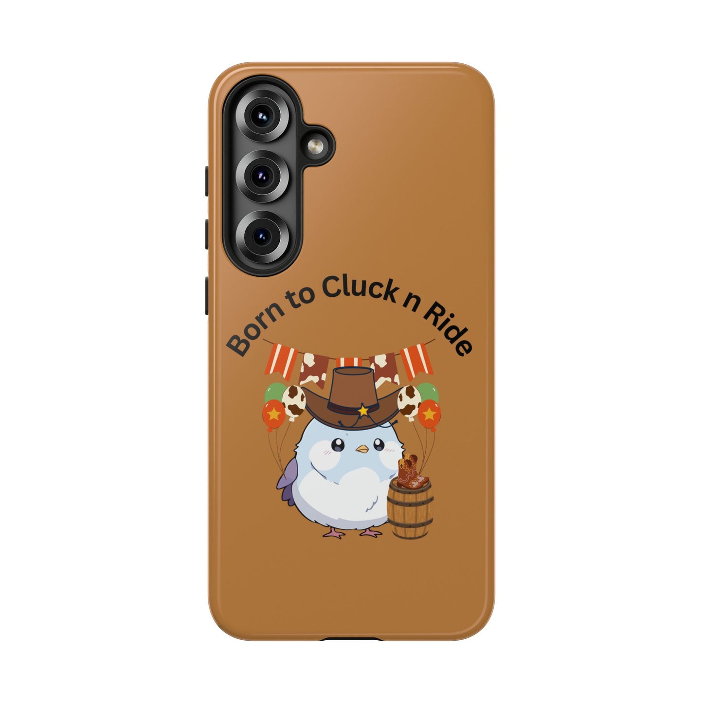 Phone Cases - Born to Cluck n Ride Cowboy Chicken Design
