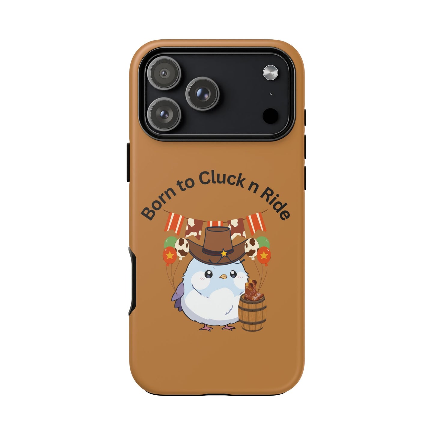 Phone Cases - Born to Cluck n Ride Cowboy Chicken Design