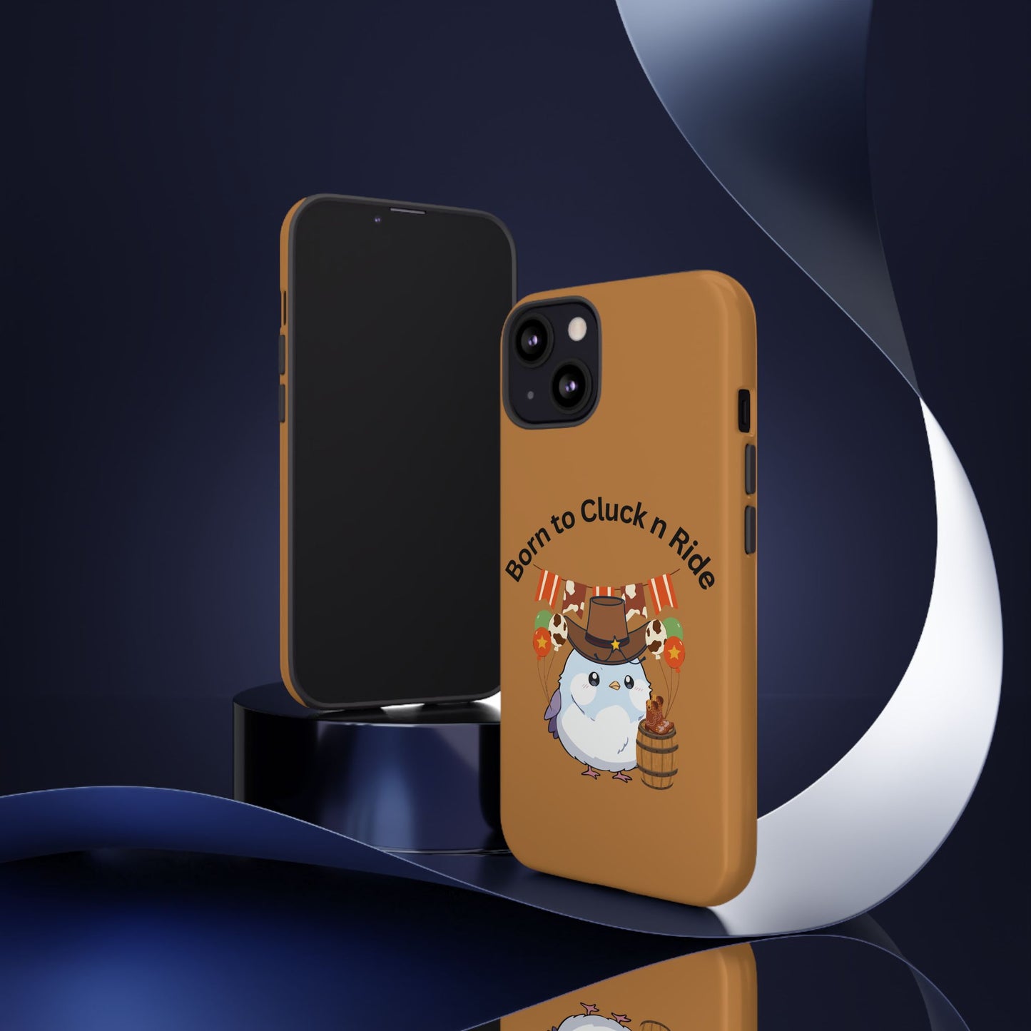 Phone Cases - Born to Cluck n Ride Cowboy Chicken Design
