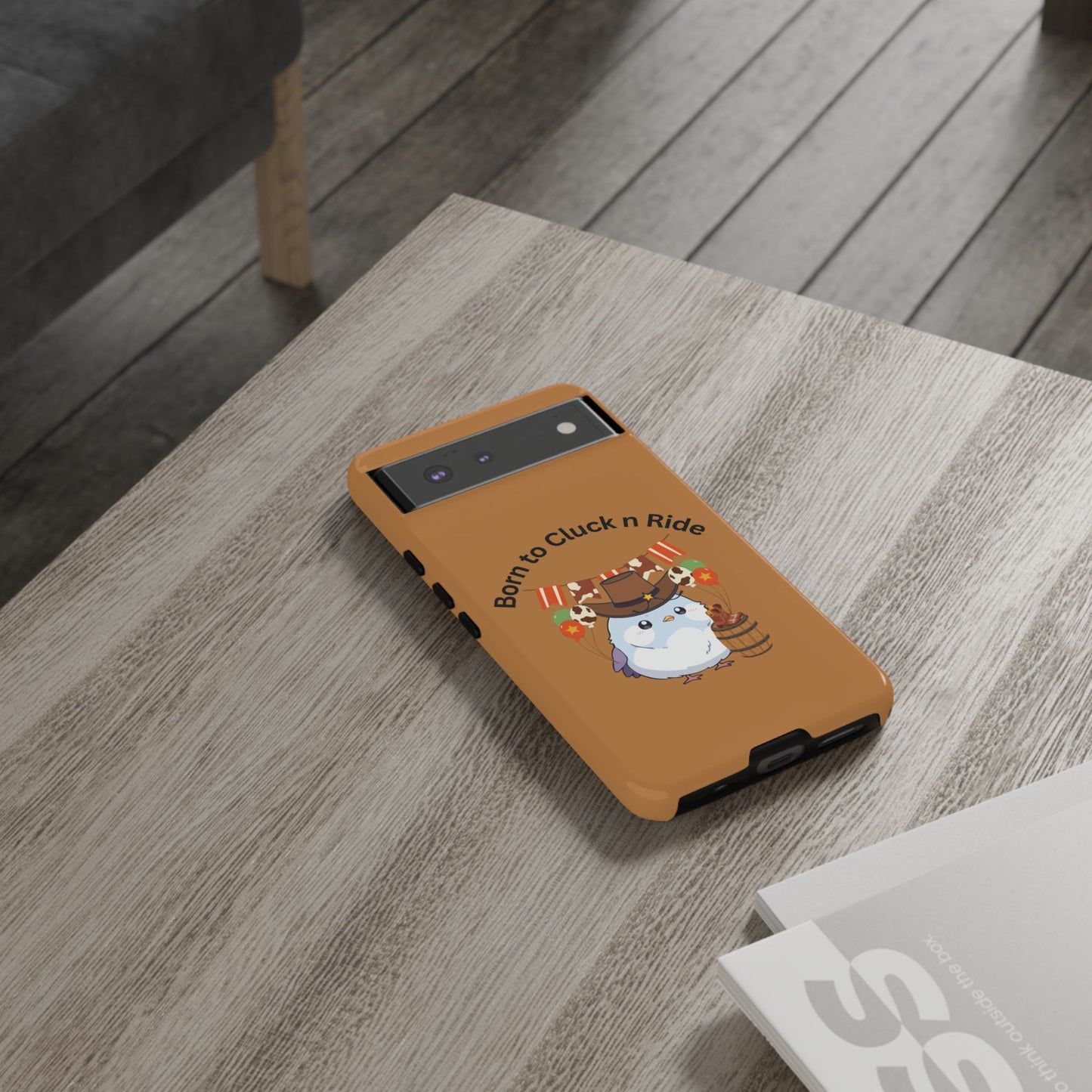 Phone Cases - Born to Cluck n Ride Cowboy Chicken Design