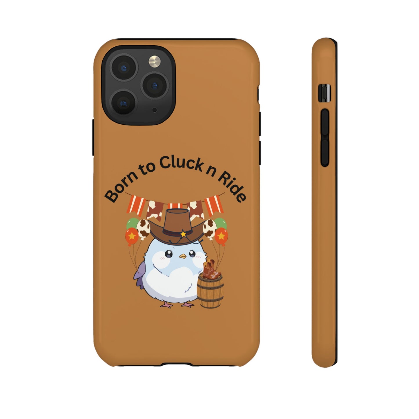 Phone Cases - Born to Cluck n Ride Cowboy Chicken Design