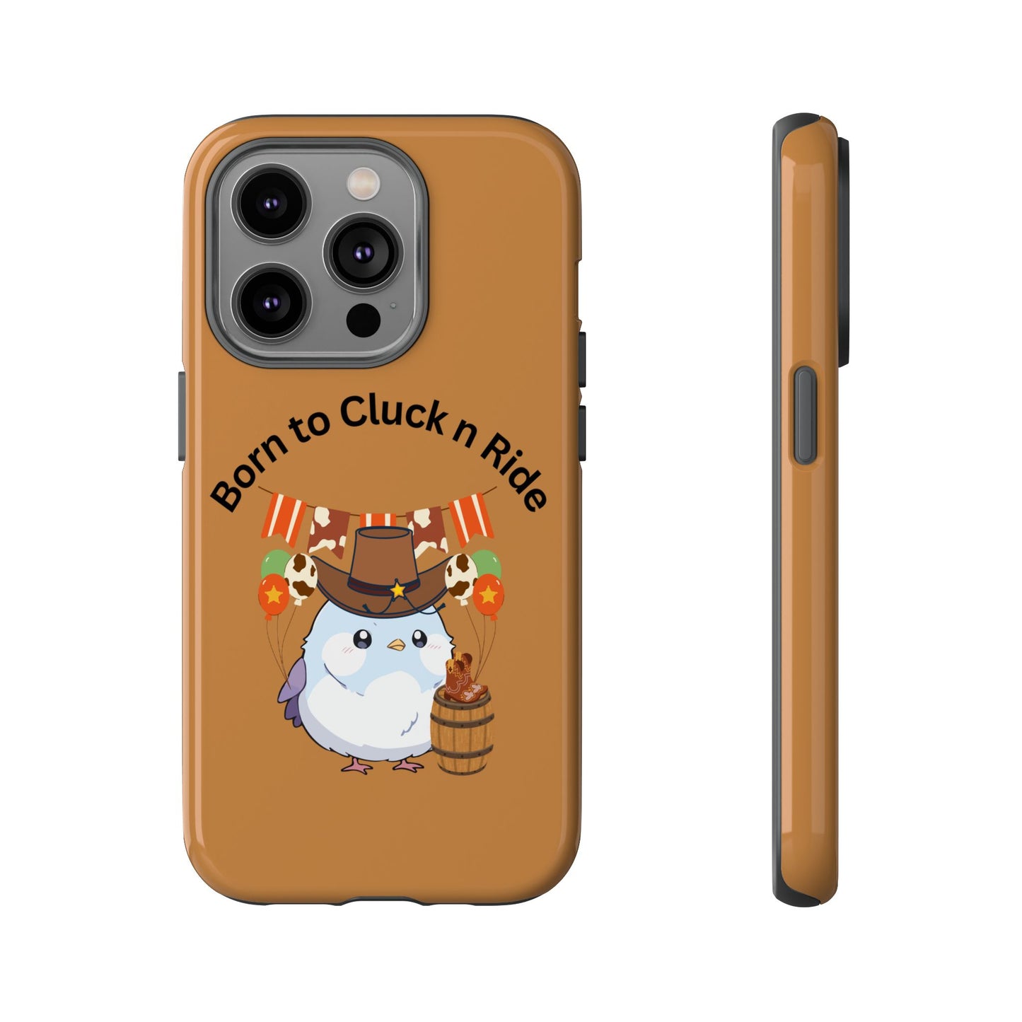 Phone Cases - Born to Cluck n Ride Cowboy Chicken Design