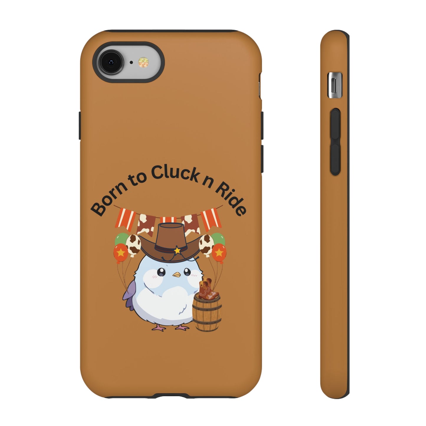 Phone Cases - Born to Cluck n Ride Cowboy Chicken Design