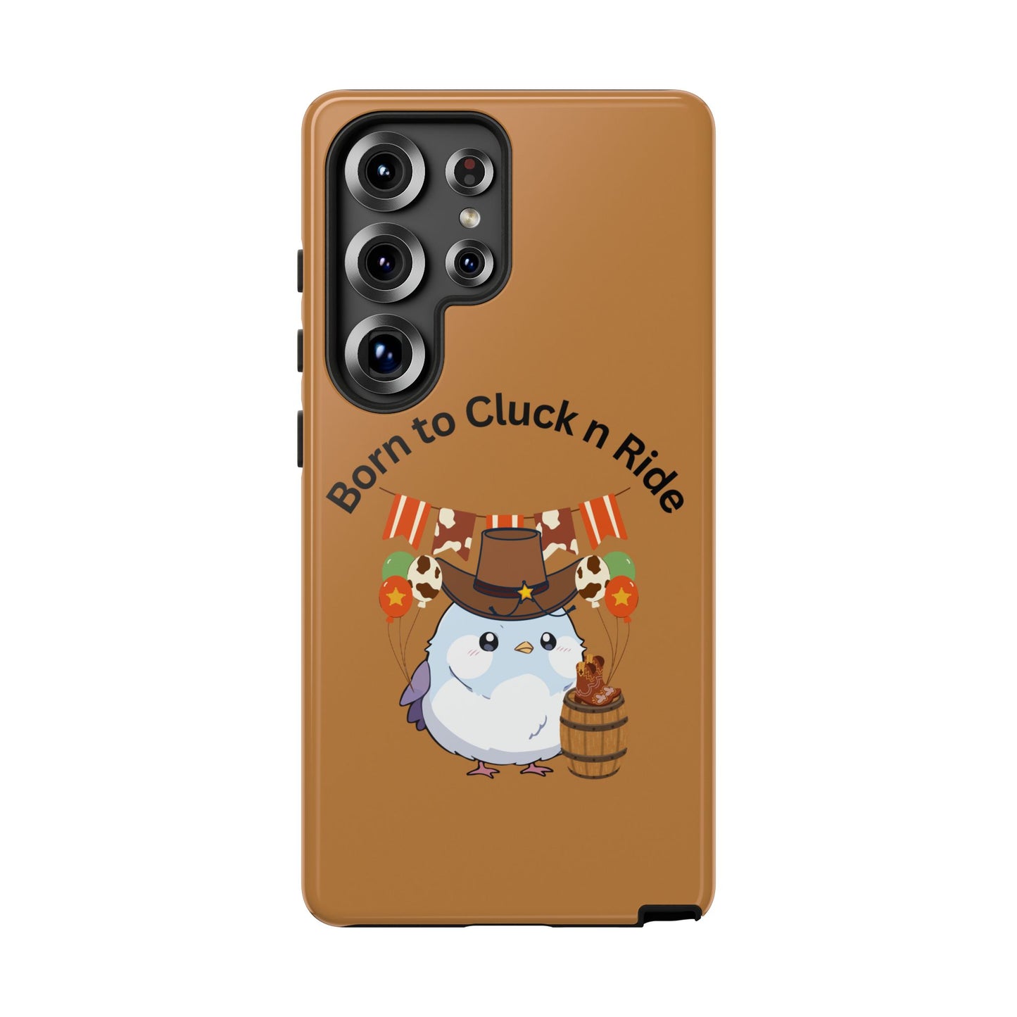 Phone Cases - Born to Cluck n Ride Cowboy Chicken Design