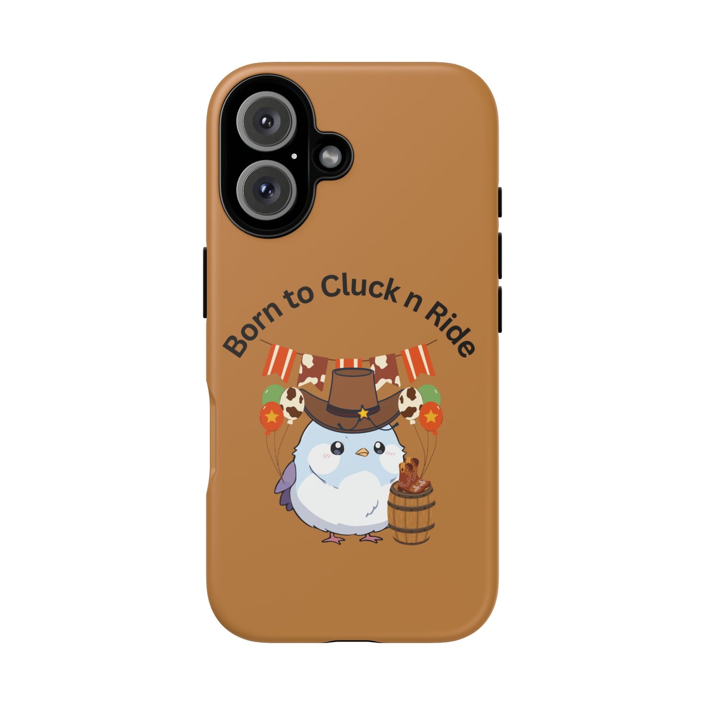 Phone Cases - Born to Cluck n Ride Cowboy Chicken Design