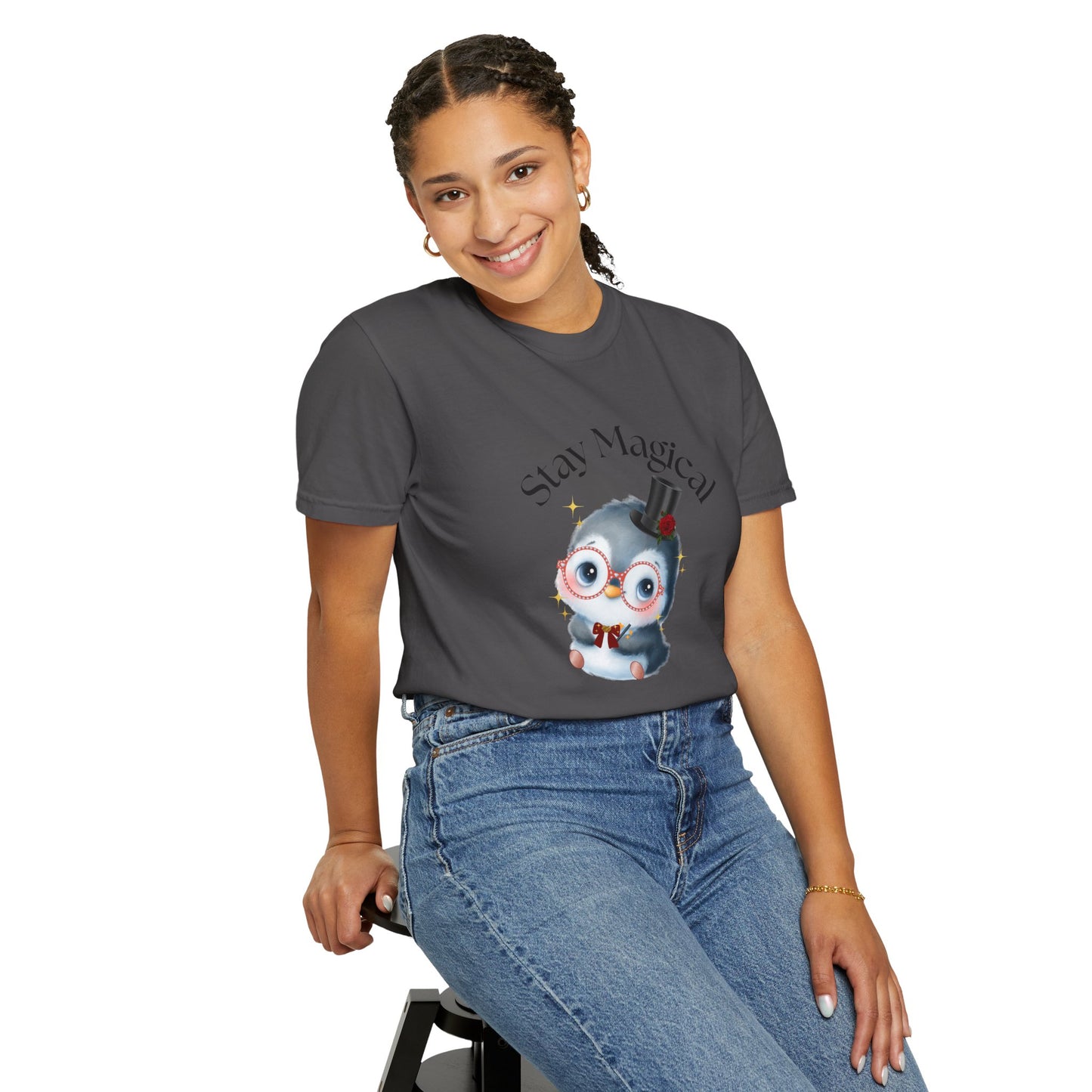 Graphic T-Shirt - Stay Magical Penguin Design