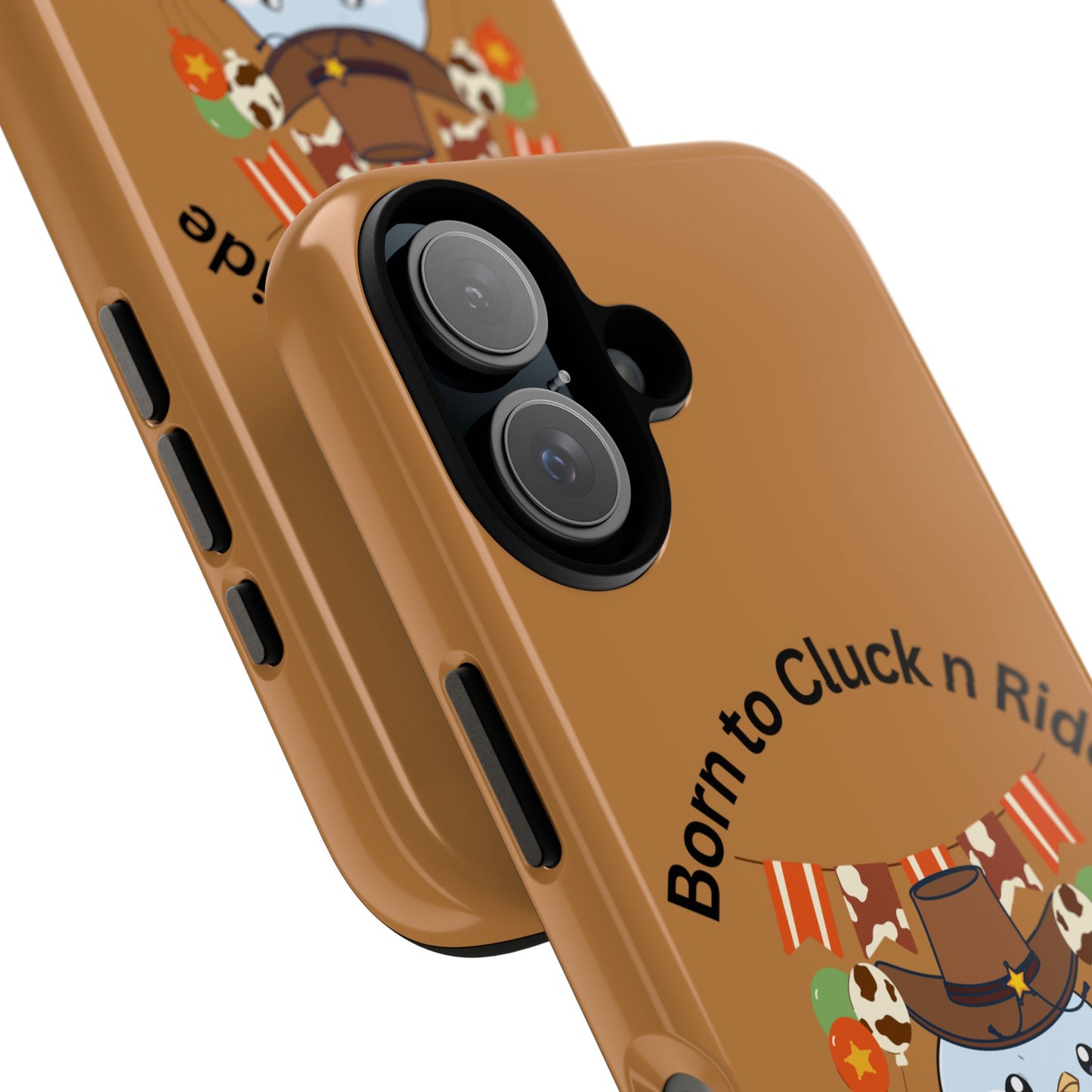 Phone Cases - Born to Cluck n Ride Cowboy Chicken Design