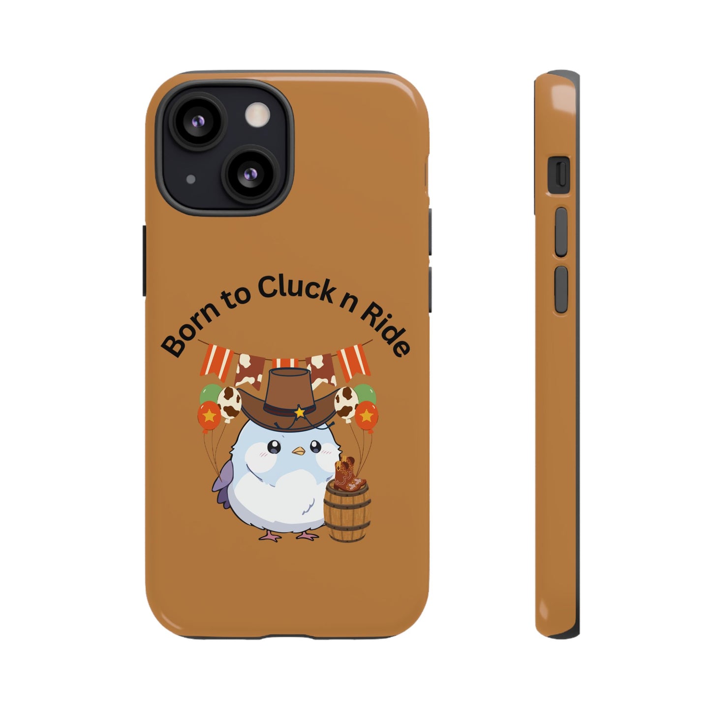 Phone Cases - Born to Cluck n Ride Cowboy Chicken Design