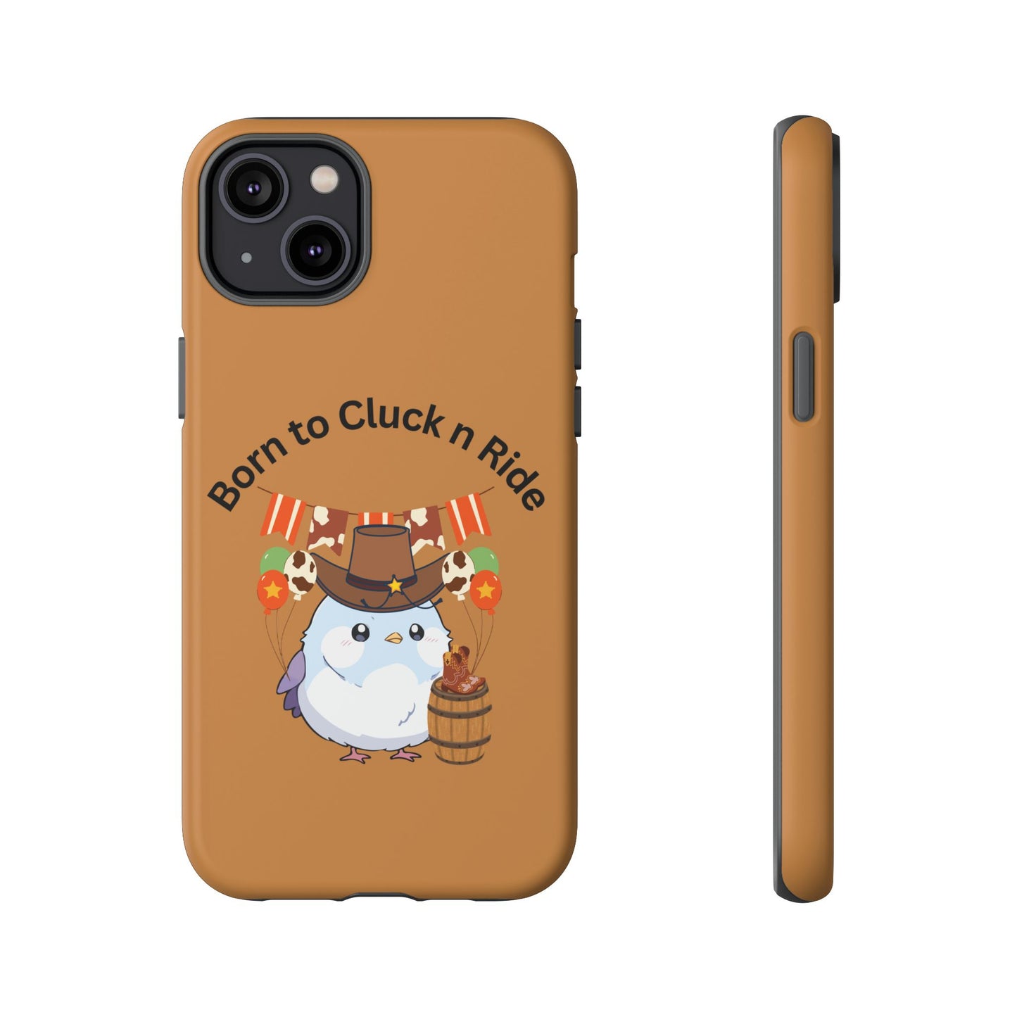 Phone Cases - Born to Cluck n Ride Cowboy Chicken Design