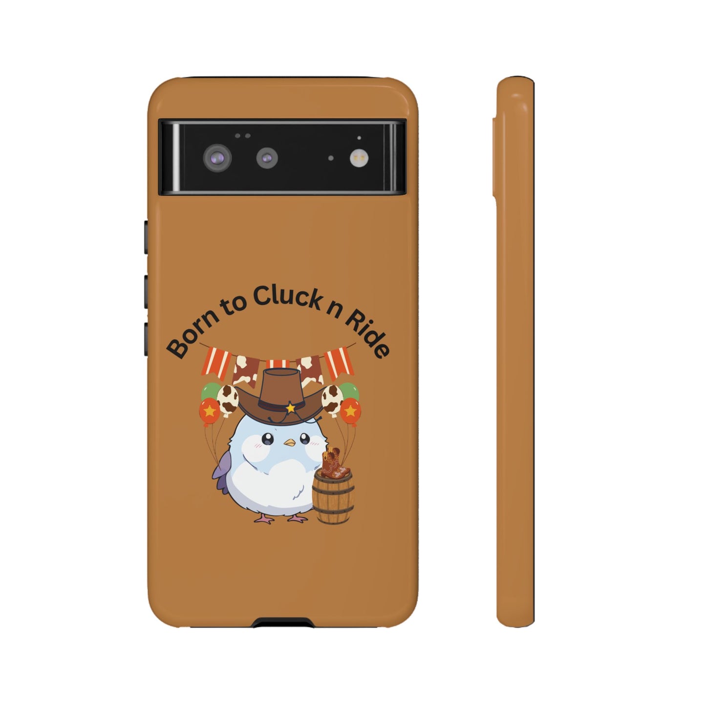 Phone Cases - Born to Cluck n Ride Cowboy Chicken Design