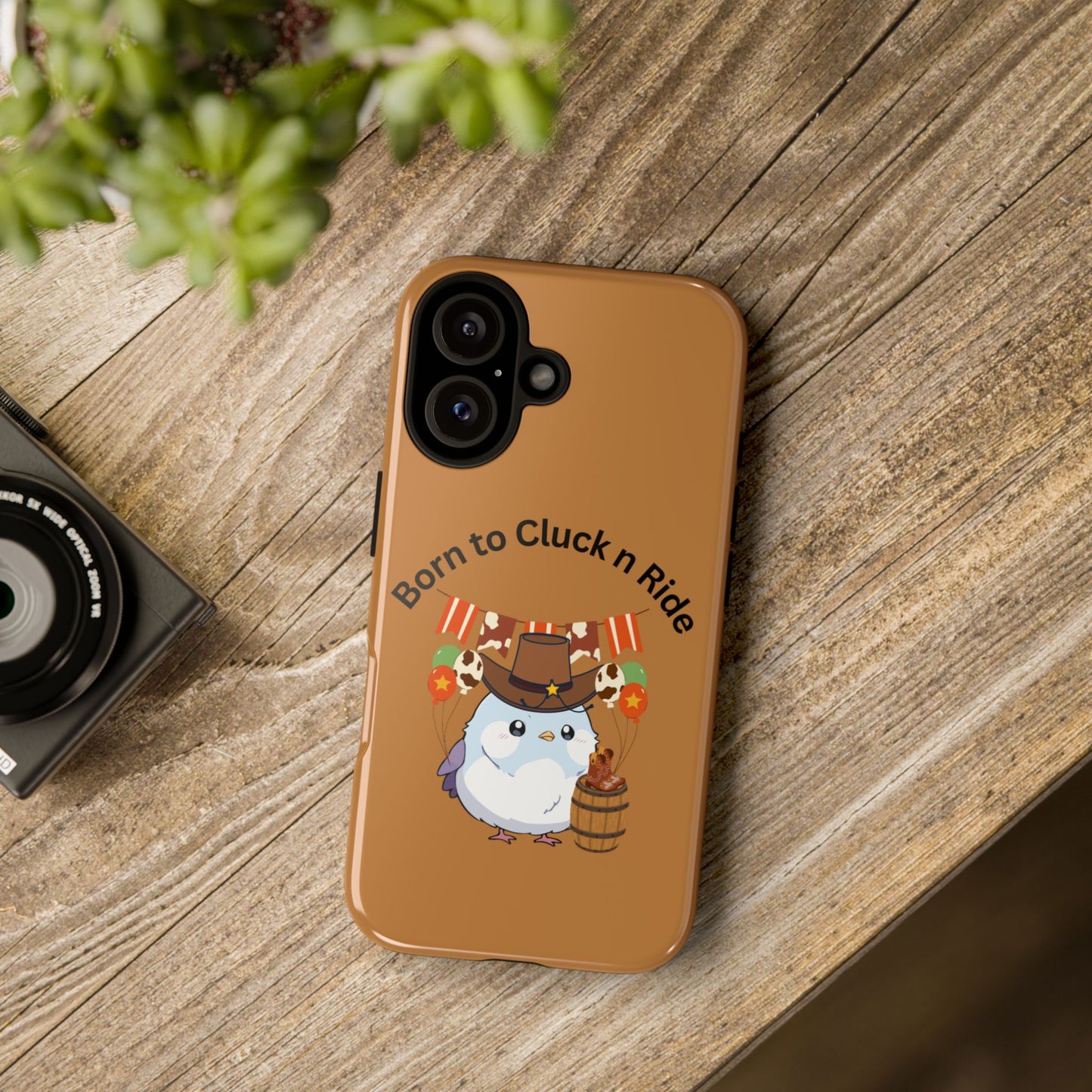 Phone Cases - Born to Cluck n Ride Cowboy Chicken Design