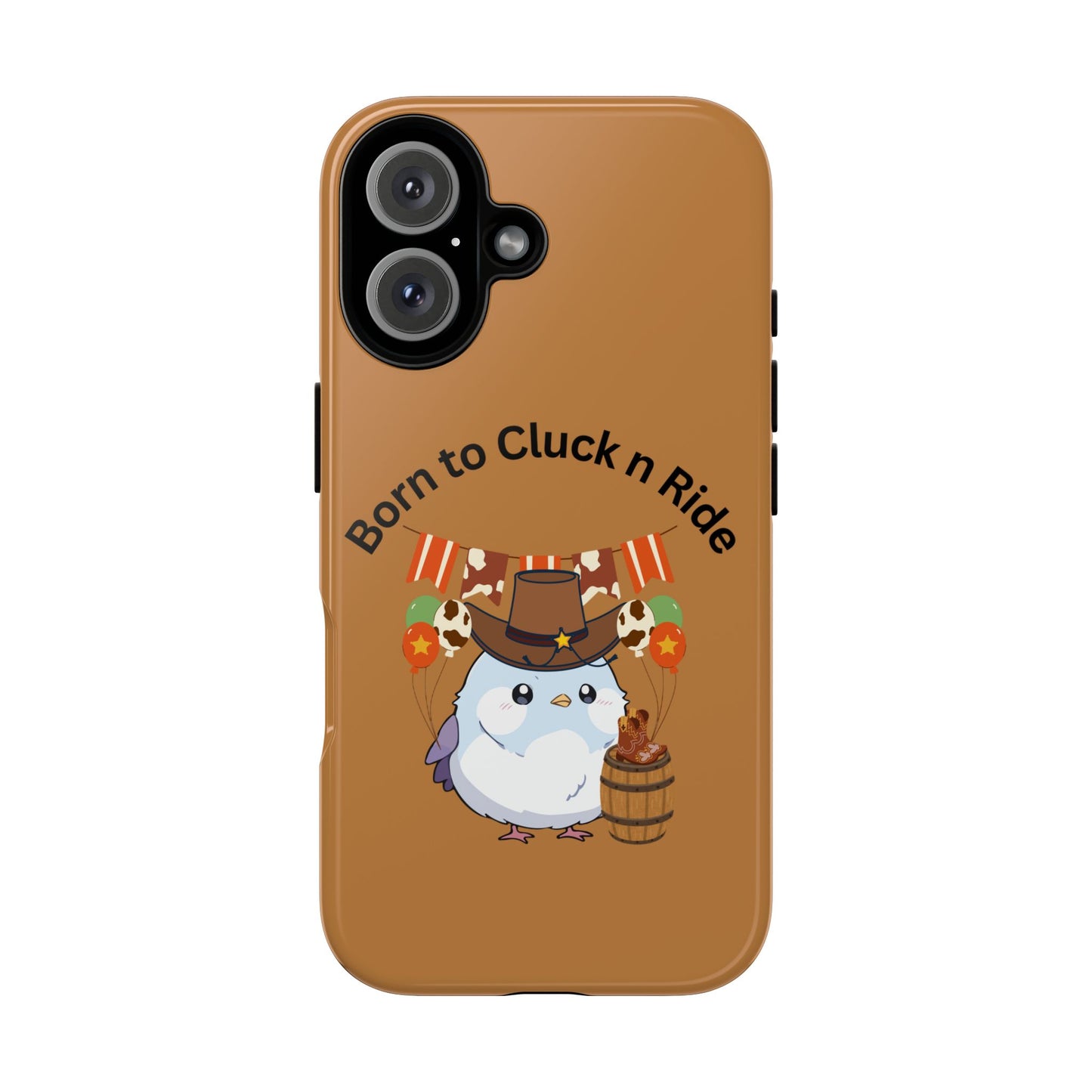 Phone Cases - Born to Cluck n Ride Cowboy Chicken Design