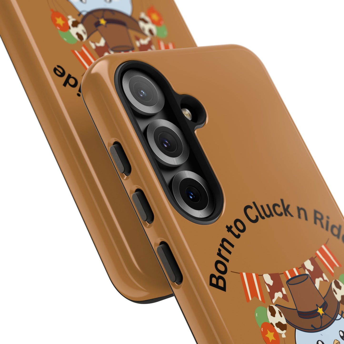 Phone Cases - Born to Cluck n Ride Cowboy Chicken Design