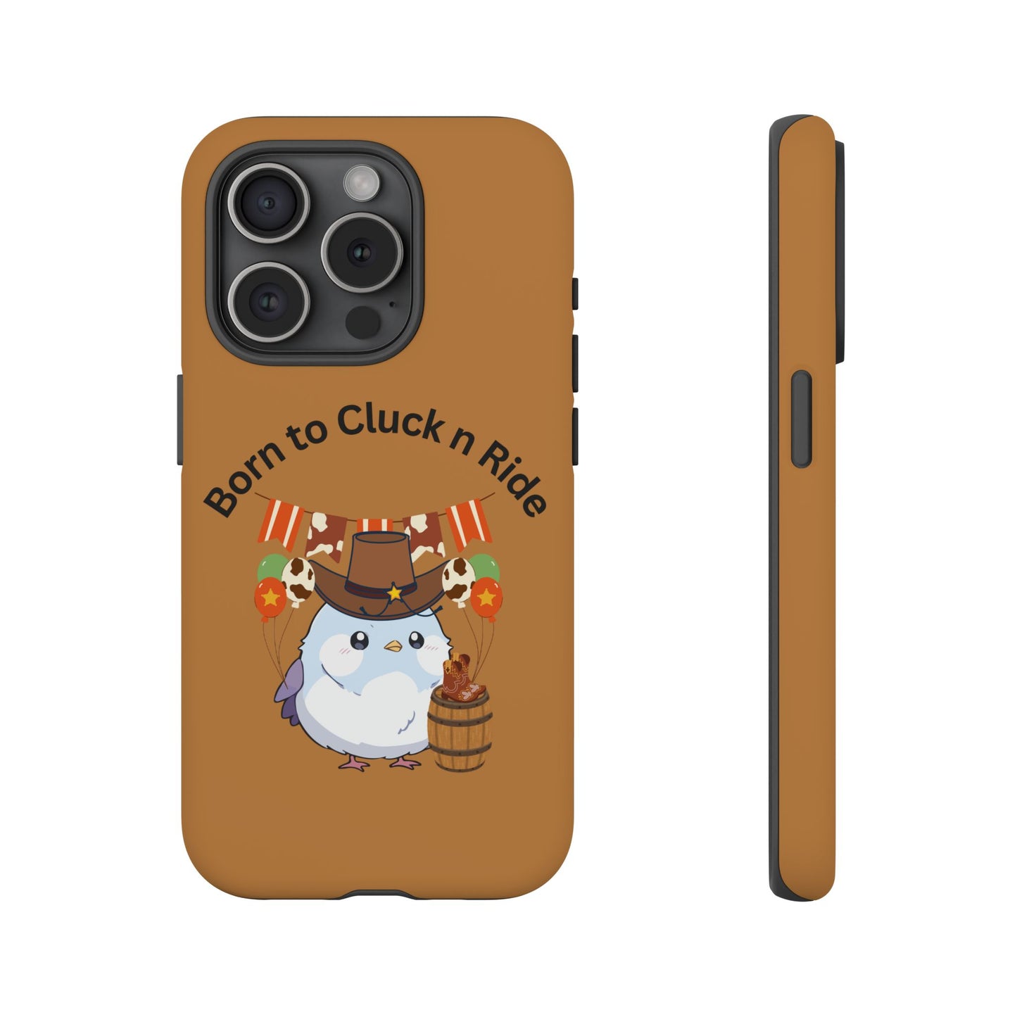 Phone Cases - Born to Cluck n Ride Cowboy Chicken Design