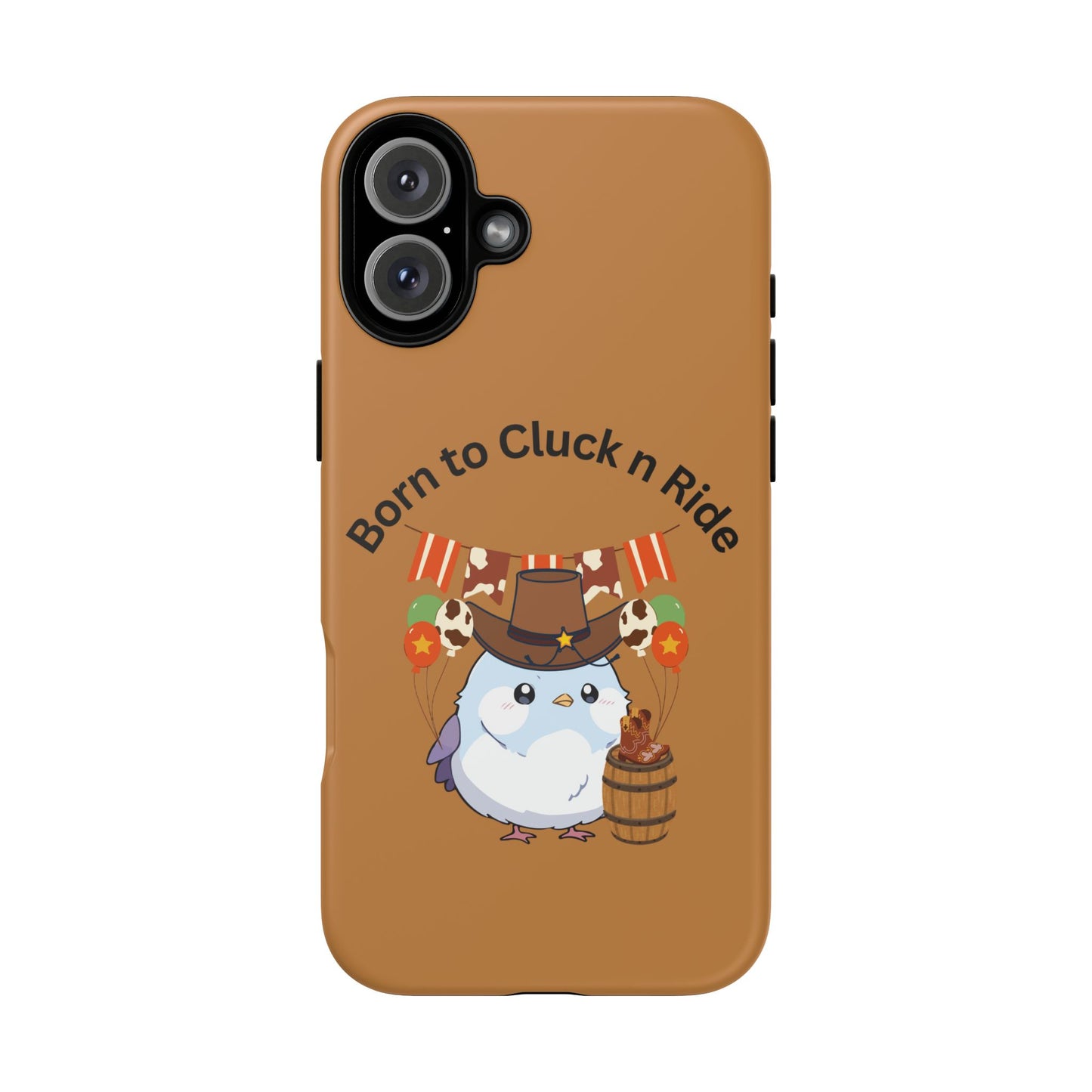 Phone Cases - Born to Cluck n Ride Cowboy Chicken Design