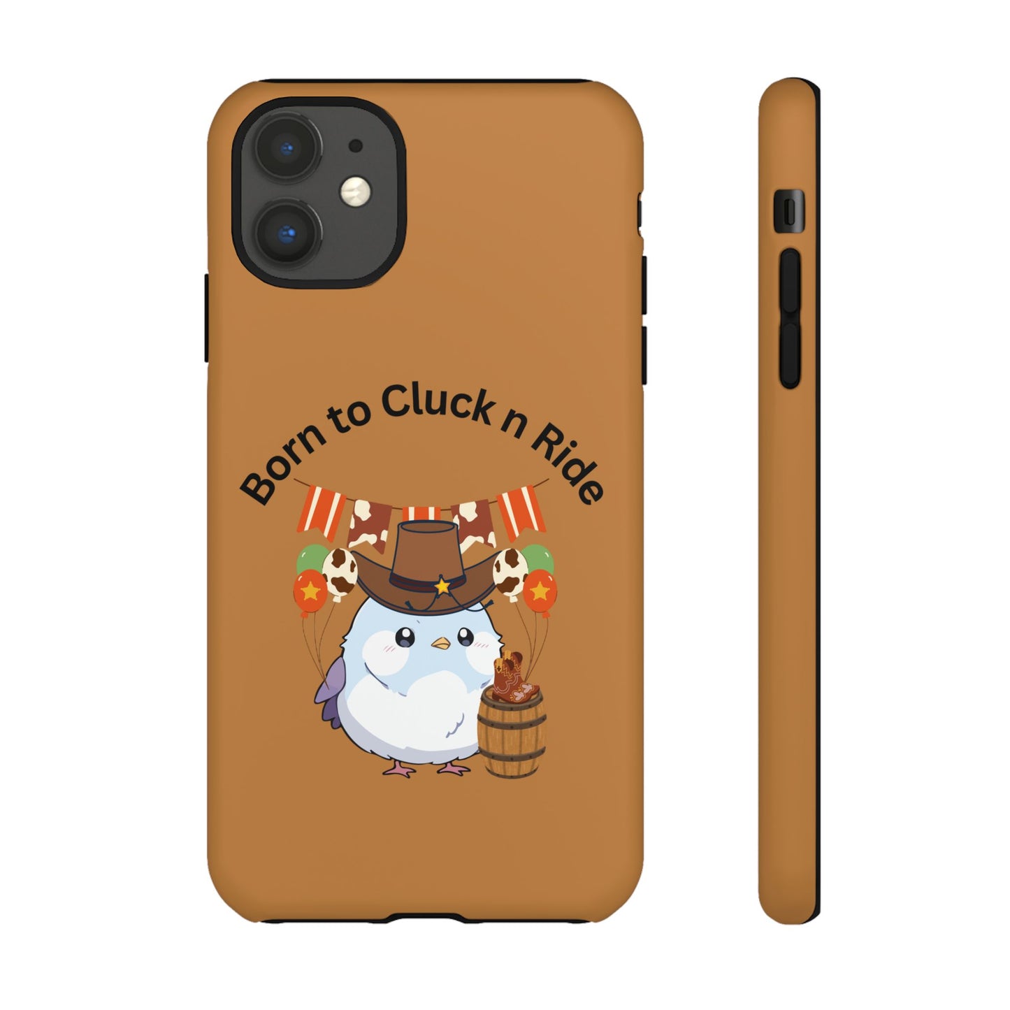 Phone Cases - Born to Cluck n Ride Cowboy Chicken Design