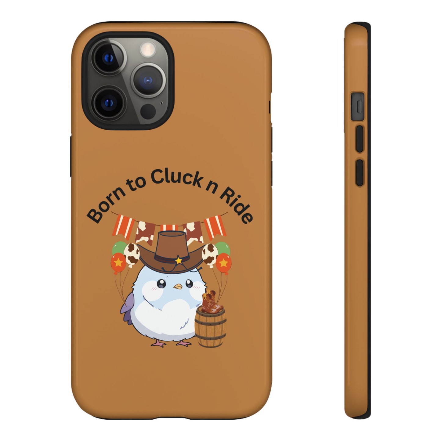 Phone Cases - Born to Cluck n Ride Cowboy Chicken Design