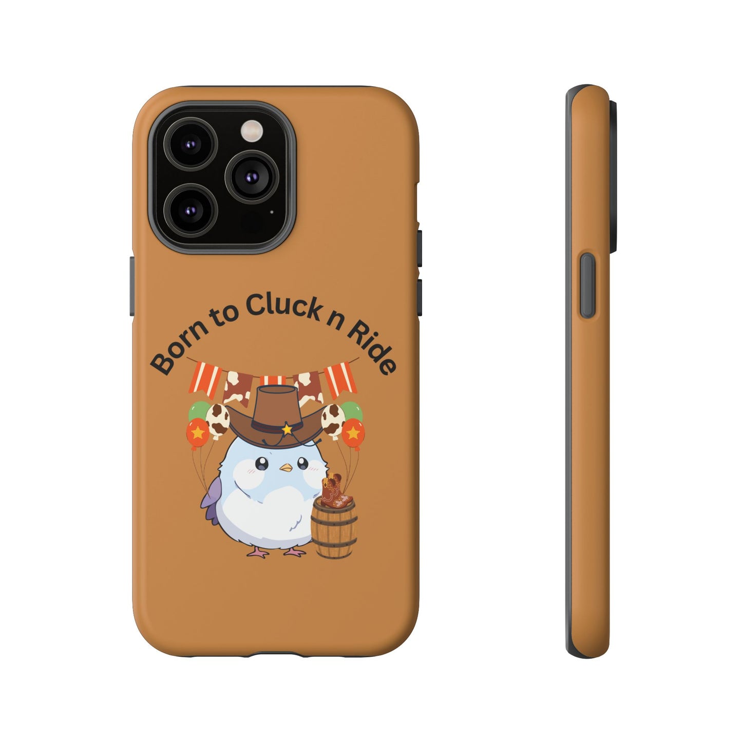 Phone Cases - Born to Cluck n Ride Cowboy Chicken Design